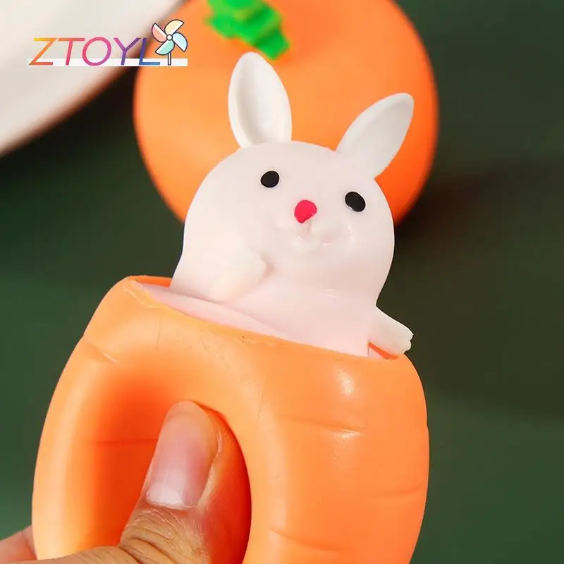 

Cute Carrot Rabbit Shape Fidget Toys Funny Squeeze Toys Decompression Sensory Toys Boredom Stress Relief Toys For Kids Adults