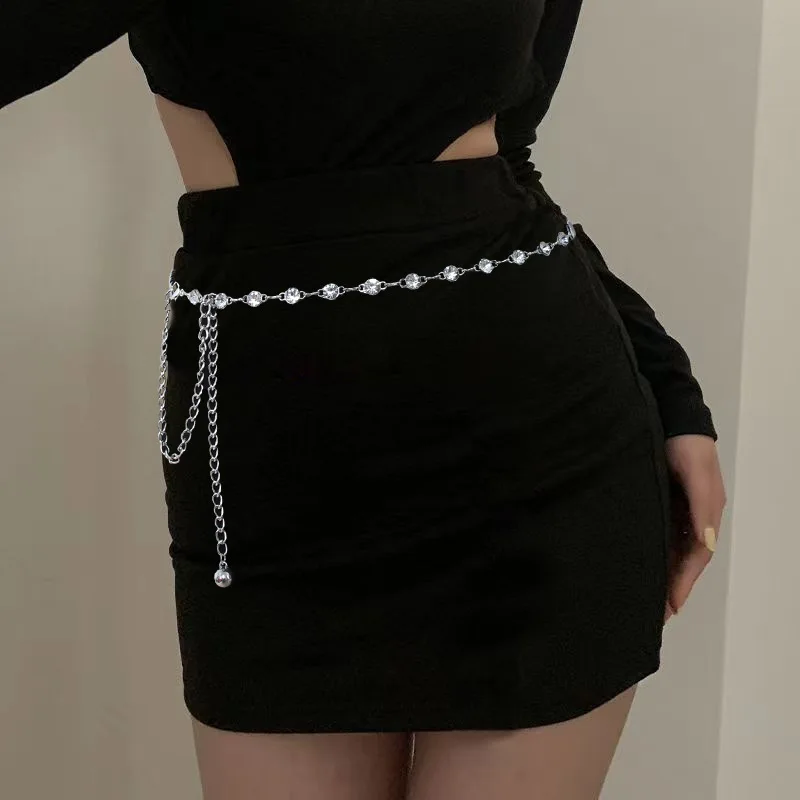 

Новинка, металлическая цепочка на талию со стразами, цепочка для тела, блестящий ветер со стразами, аксессуары для женской юбки, платья, металлические аксессуары LEQO