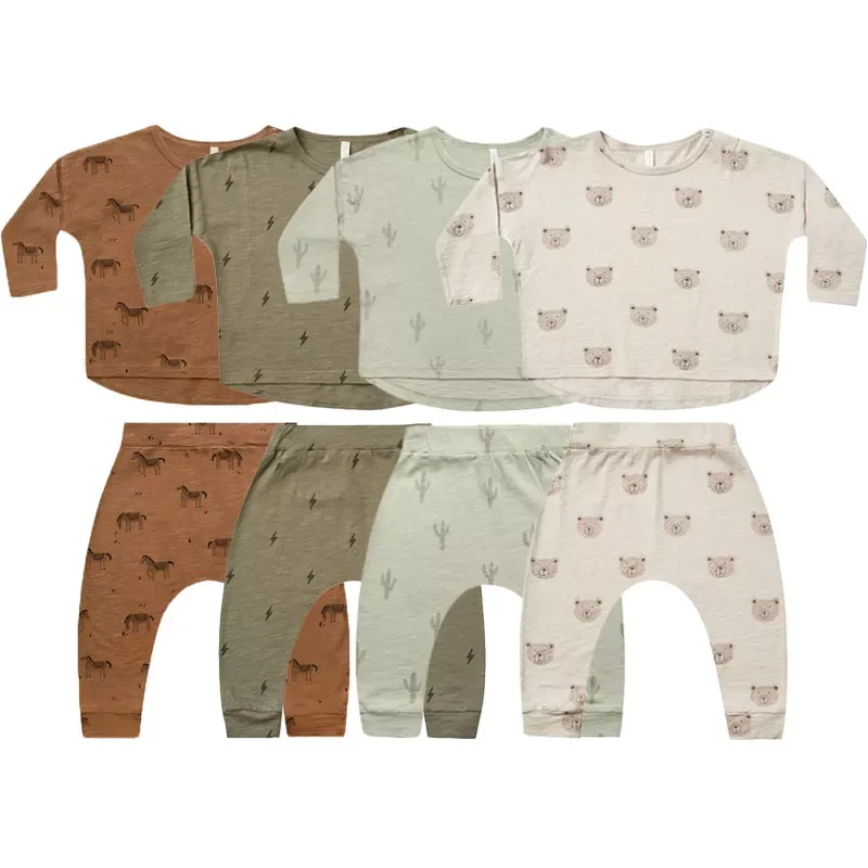 Baby Boys Clothes Set Spring Summer Soft Cotton Newborn Baby Girl Clothing 2 Pcs Tops T-shirt + Pants Toddler Clothing Sets