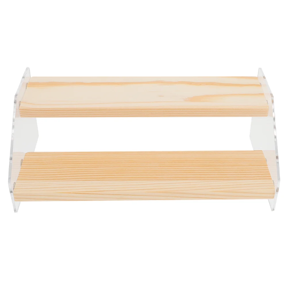 

Display Rack Wood Stand Acrylic Riser Shelf Dessert Tiered Risers Retail Cupcakeperfumefigure Jewelry Cake Storage