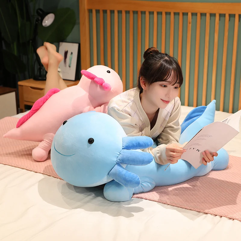 Axolotl плюшевая игрушка 30-90 см мультяшное милое животное мягкая кукла длинная