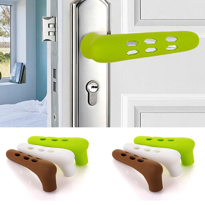 

Silicone Room Door Handle Door Knob Cover Baby Child Crash Protection Door Pull Handle Glove Protector Home Accessories Supplies