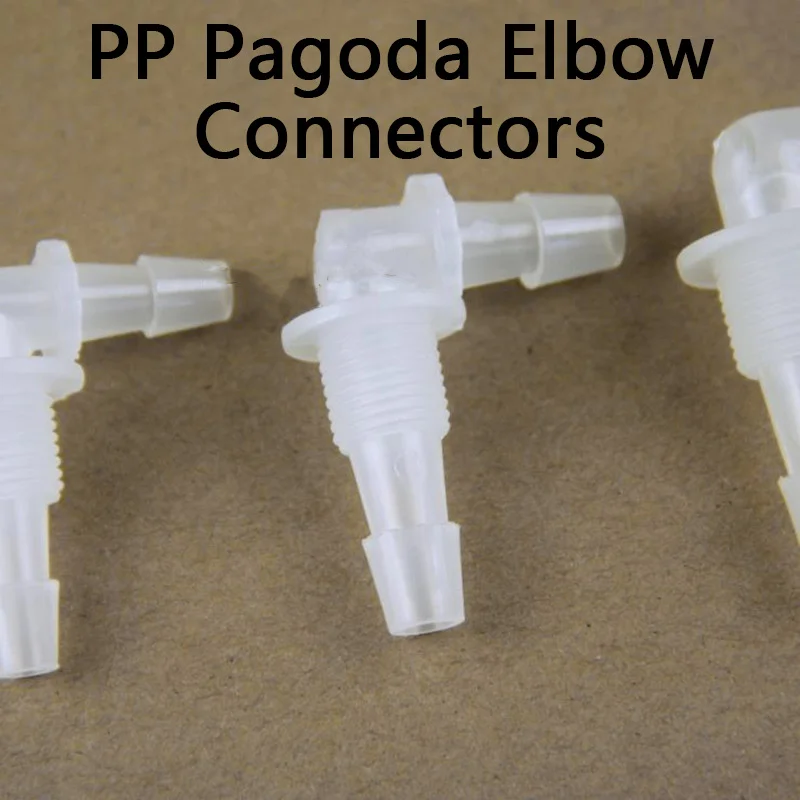 

PP Pagoda Elbow Connectors Hex Nut Aquarium Fish Tank Air Pump Fittings Hose Joints