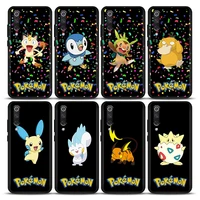 phone case for xiaomi mi a2 8 9 se 9t 10 10t 10s cc9 e note 10 lite pro 5g soft silicone case cover pikachu pokemon animation