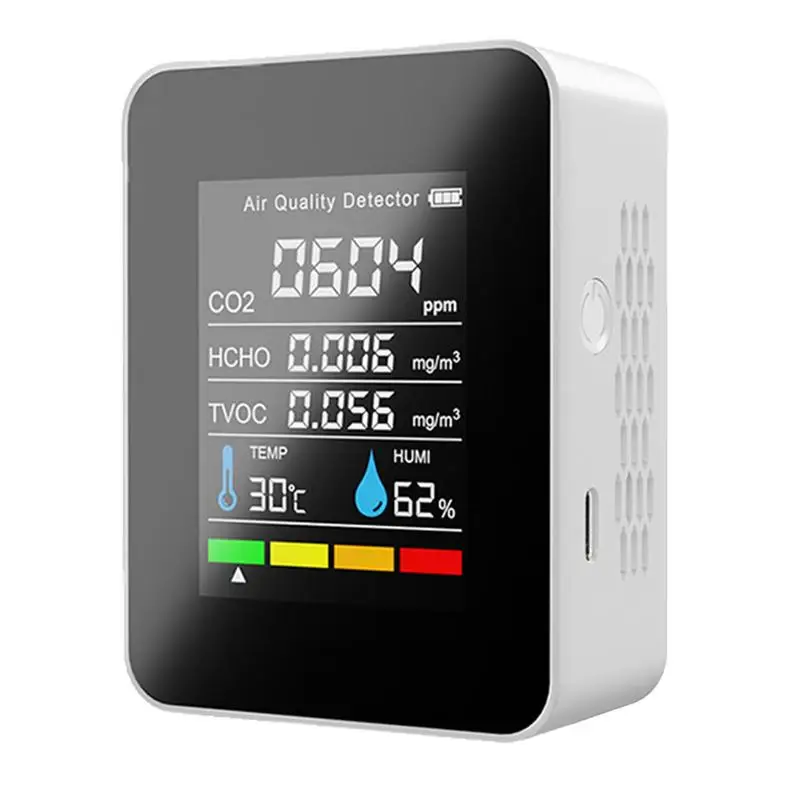 

Desktop Carbon Dioxide Data Logger TVOC Gas Detector Analyzer Monitor Dioxide Air Temperature Humidity Logger Meter