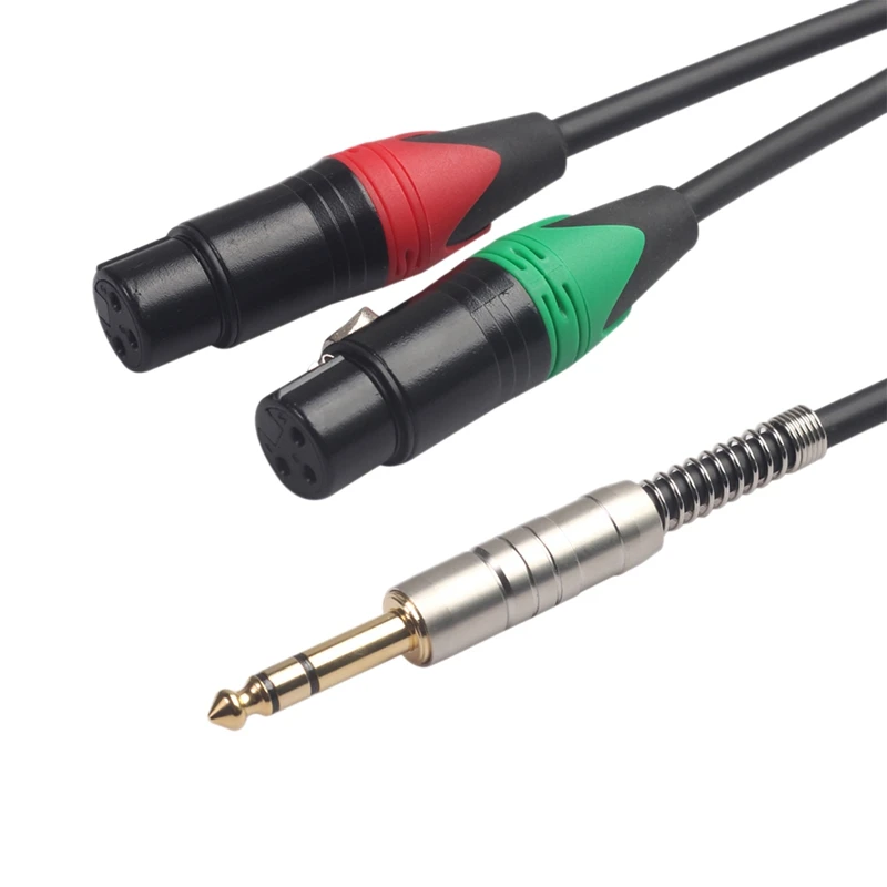 

Полный медный провод TC030KY03, 6,35 оборот, двойной XLR, Женский микрофон, линия, полностью сбалансированный XLR аудиокабель