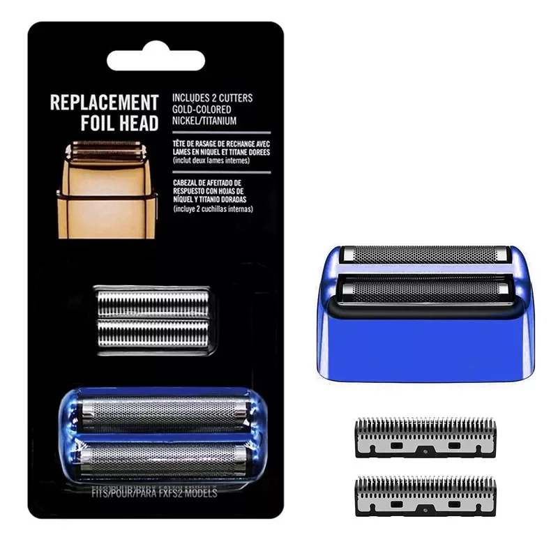 

Replacement Foil and Blades Set For BaByliss PRO Barberology Cordless Metal Double Foil Shaver FXFS2,BLUE