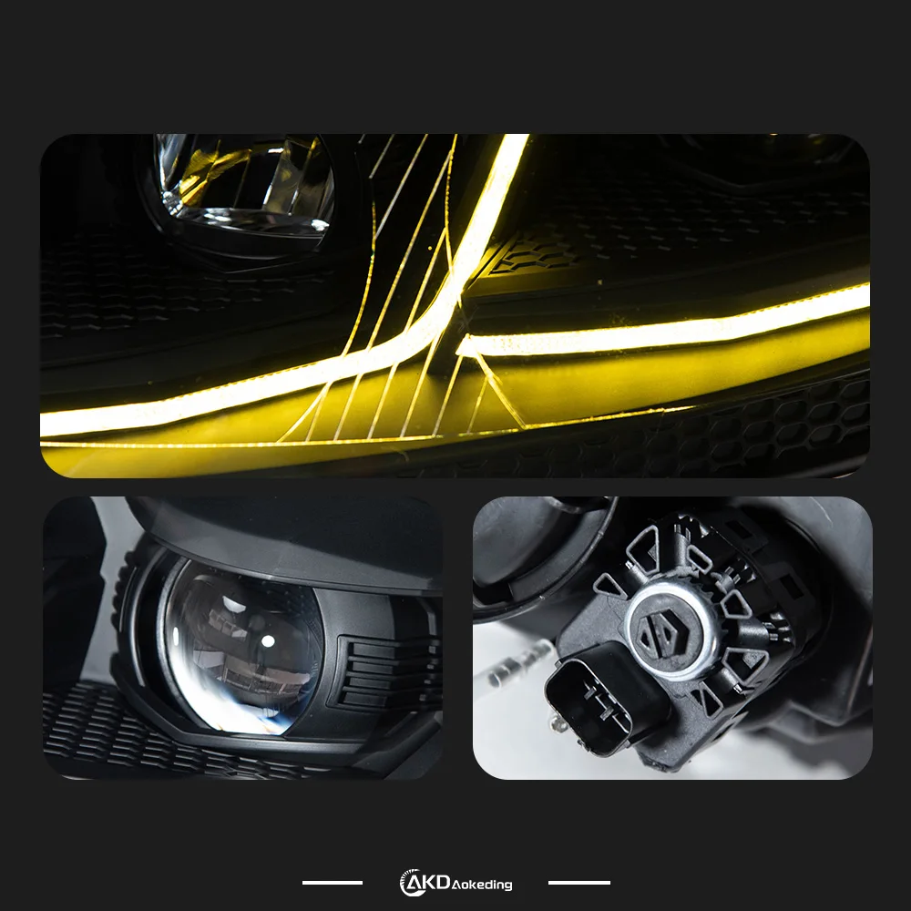 Фара AKD для VW Sagitar Golf 5, светодиодная фара 2006-2011, фары Golf5 с ДХО, указателями поворота, дальним светом, линзой-проектором Angel Eye (art.: 3920db09bf4d4) - 3920db09bf4d4