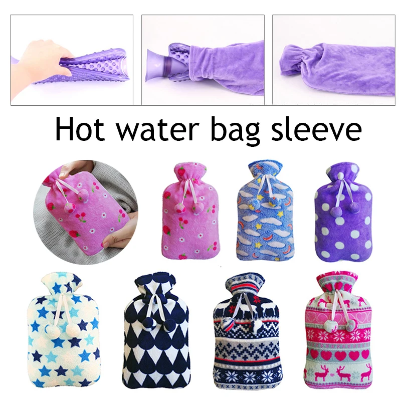 

Washable Removable Hot Water Bottle Bag Keep Warm Coral Fleece Hot Water Bottle Protective Cold-proof Hot Water Bag Cover