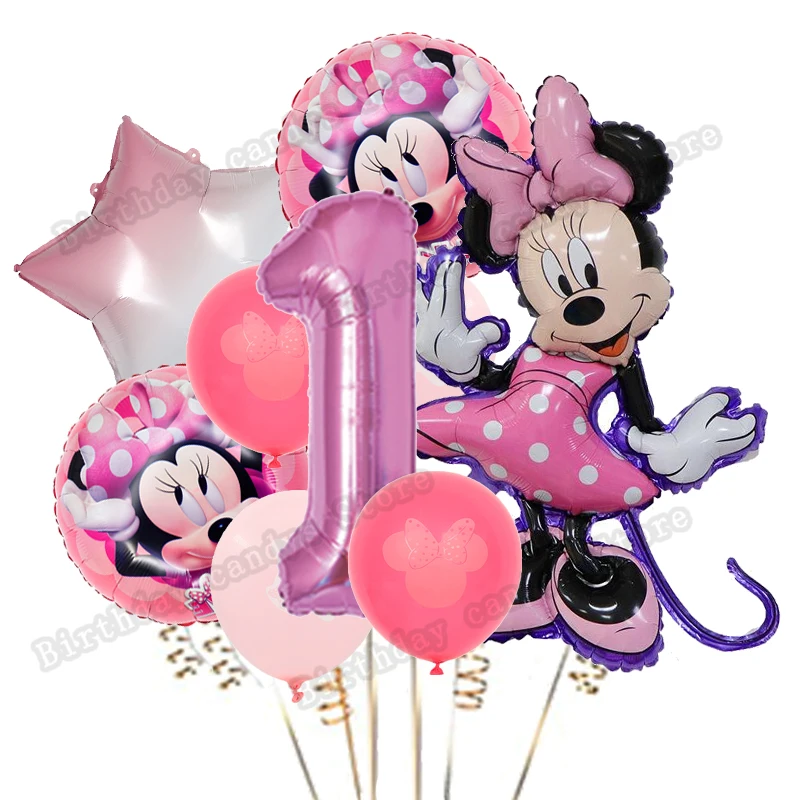 

1set Mickey Minnie Balloons Baby Shower 1st Birthday Party Decorations 32inch Number Minnie Mouse Balloon Kids Toys Globos