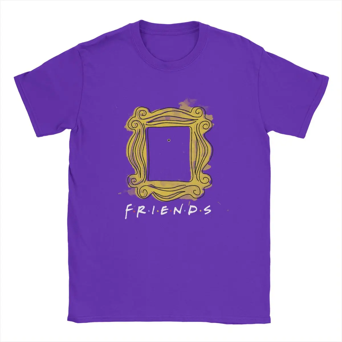 

Men's Purple Door Logo Friends TV Show T Shirts 100% Cotton Clothing Novelty Short Sleeve Round Collar Tees Plus Size T-Shirt