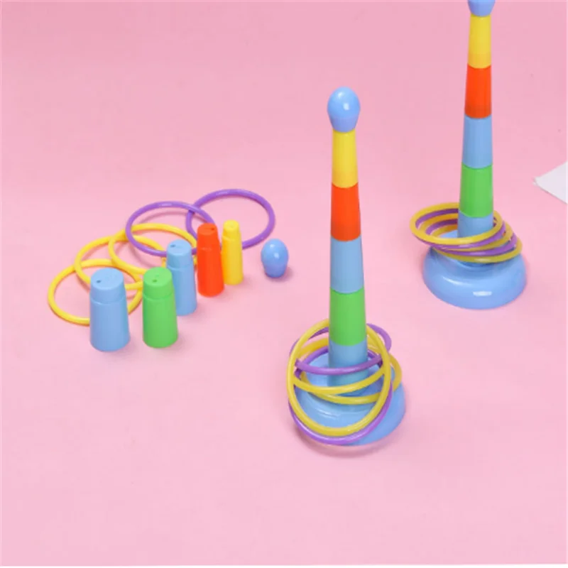 

Kids Outdoor Toys Throwing Game Sports Circle Ferrule Stacked Layers Parent-Child Interactive Games Outdoor Playset for Children