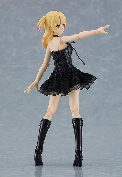 Фото 【FS】 Оригинальный Max Factory Figma 581, женское тело (Юки), черное облегающее платье, фигурка, модель игрушки, коллекция подарков №5