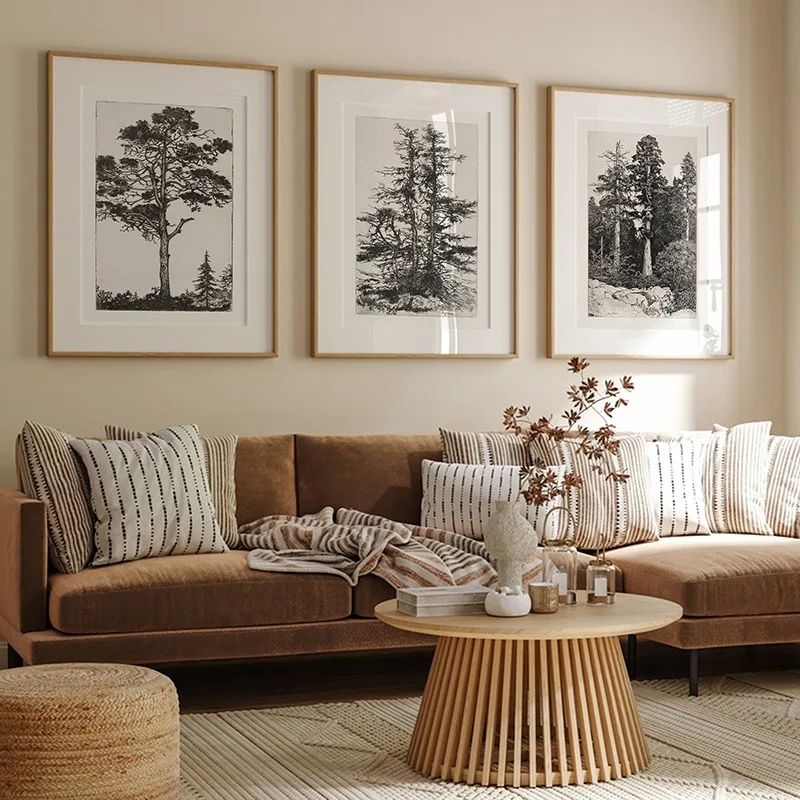 Винтажное дерево природный эскиз фотокартина лесное античное ботаническое