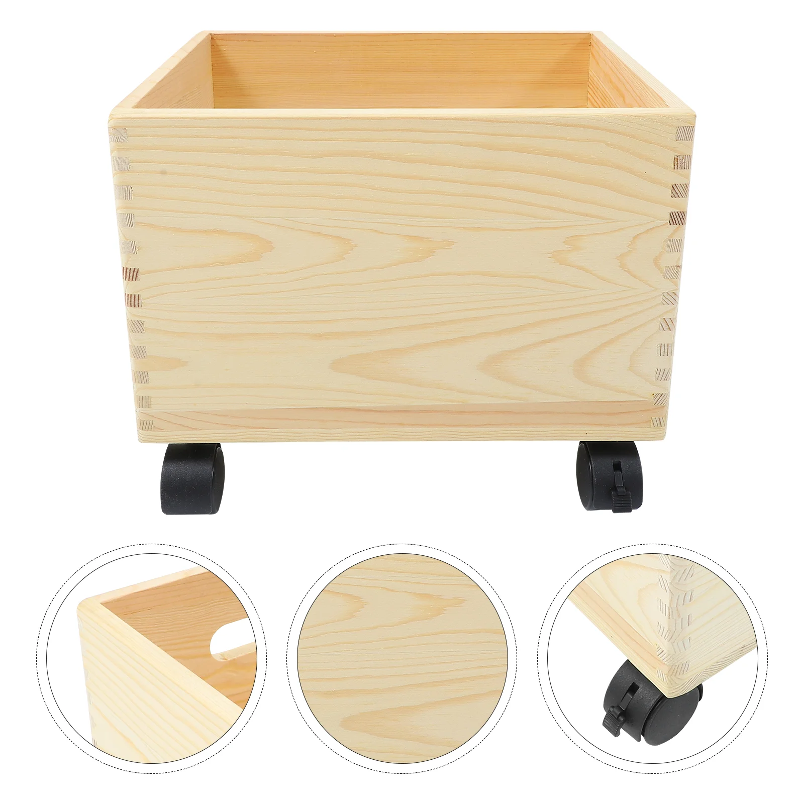 

1Pc Large Capacity Sundries Organizer Wooden Storage Box Clothes Storage Case