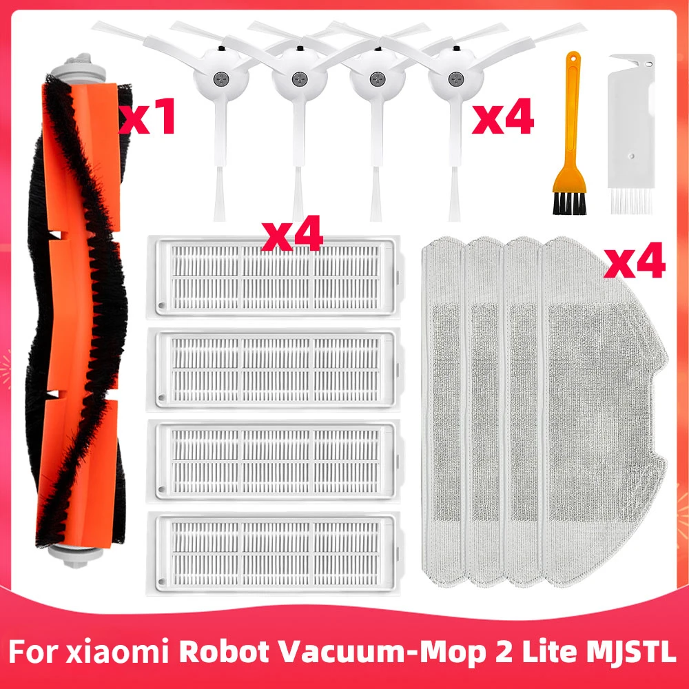 Replacement for Xiaomi Mi Robot Mop 2 Lite MJSTL Robot Vacuum Cleaner Spare Parts Main Side Brush Hepa Filter Mop Cloths