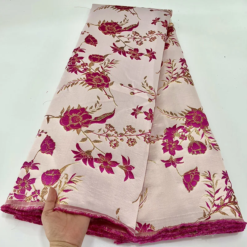 

Новинка 2023, высокое качество, искусственная ткань, жаккардовая швейцарская вышивка из органзы, парчовое платье для выпускного вечера, 5 ярдо...