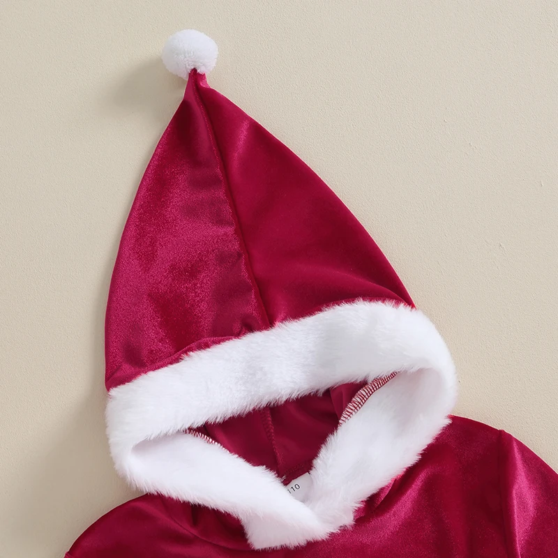 Детское платье BeQeuewll для девочек Рождественская одежда плюшевое с поясом и