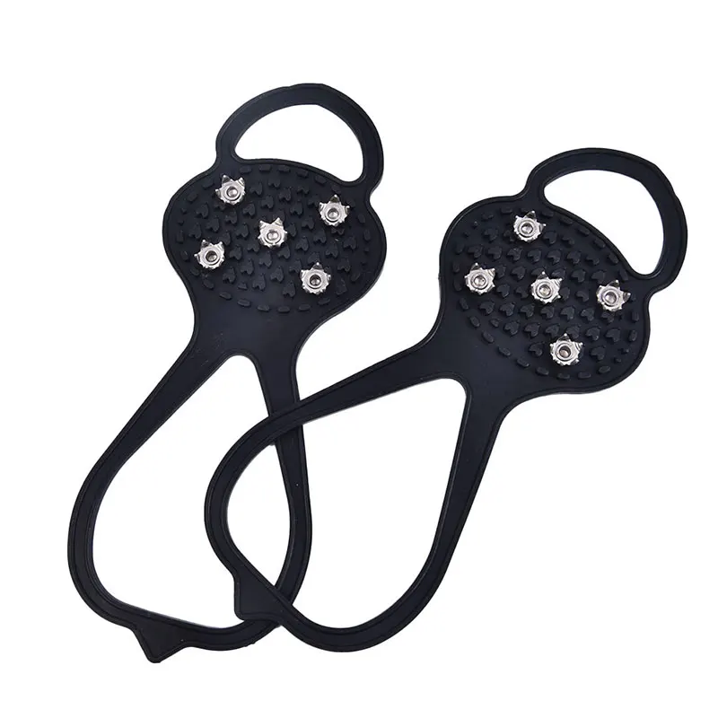 

Women Men 5 Teeth Ice Gripper For Shoes Crampons Ice Gripper Spike Grips Cleats For Snow Studs Non-Slip Climbing Hiking Covers