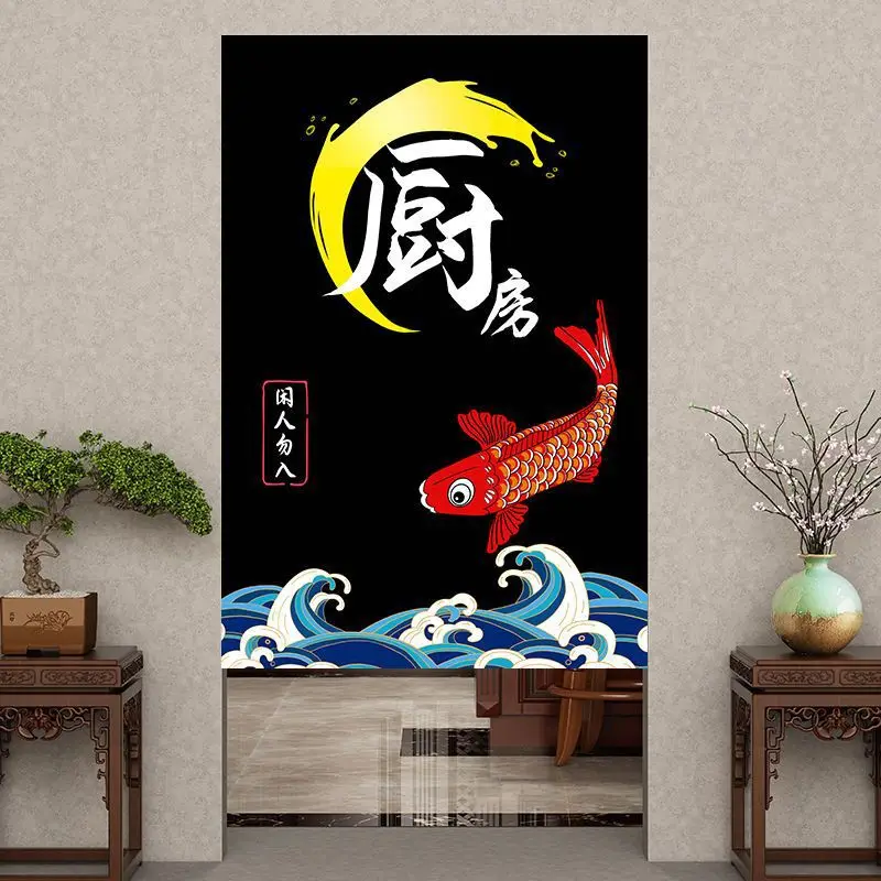 Kitchen Door Curtain Partition Commercial Covering Oil Smoke-Proof Half Cloth Catering Dedicated for Restaurants