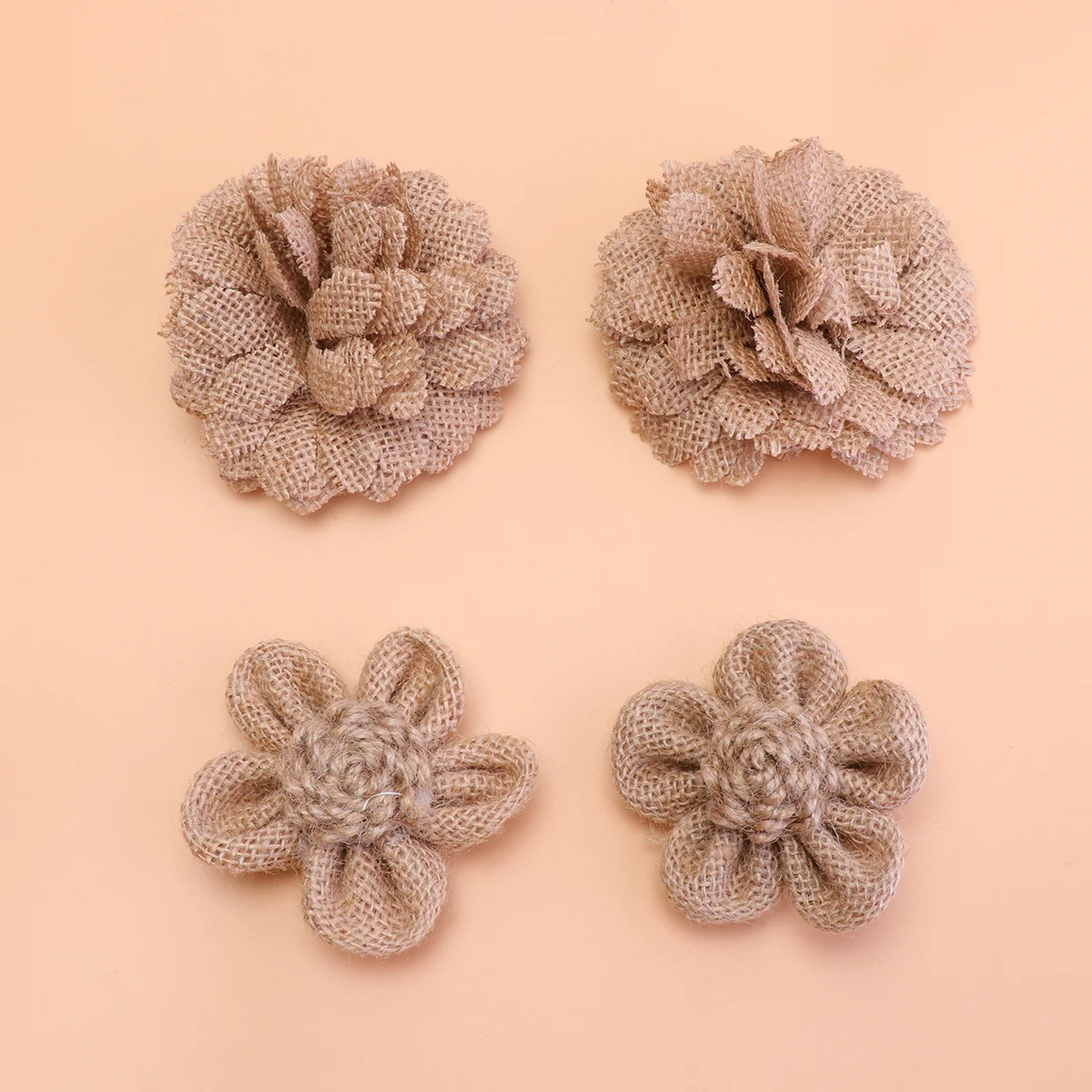 

Burlap Flowers Jute Flower Craft Wedding Lace Roses Rustic Fordiy Bows Christmas Decoration Vintage Ribbon Naturalrose Bow