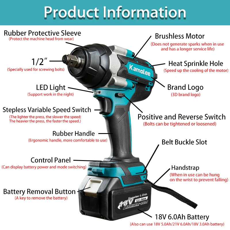 Kamolee DTW 800. Как гайковерт только мощней. Kamolee tool