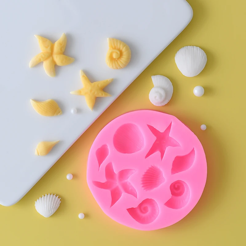 

Cakesmile Ocean silicone mold cake decoration Starfish shell decoration tool Dropping glue chocolate mold