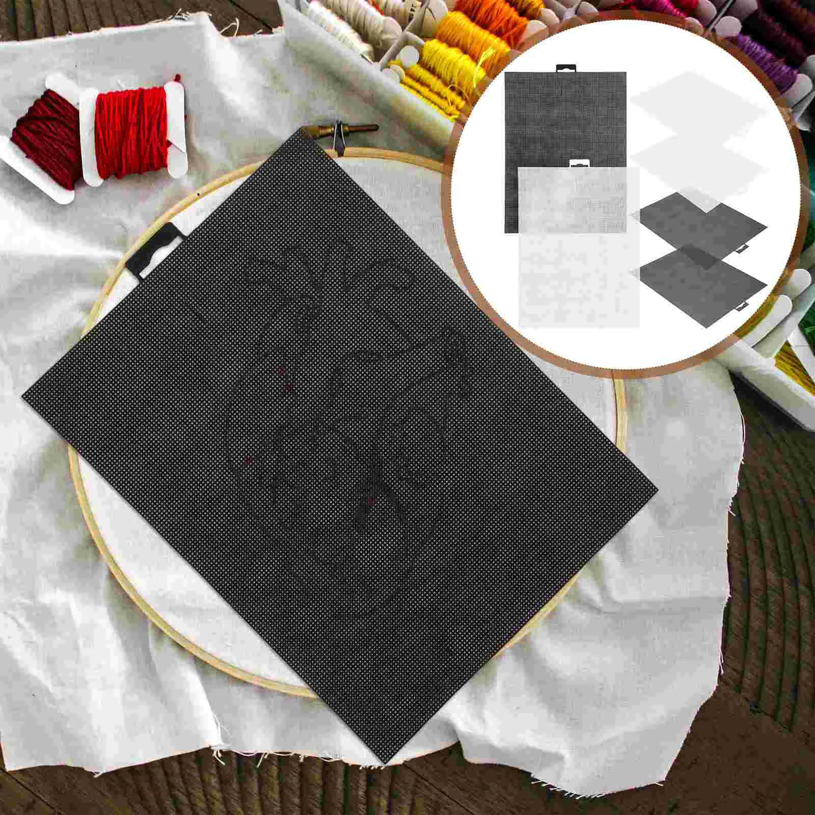 

6Pcs Portable Mesh Sheets Cross Sewing Sheets Quilting Sheets Knitting Sheets