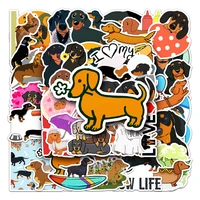 103050pcs cute dachshund dog cartoon sticker for kids toys luggage laptop ipad skateboard diy decorative stickers wholesale