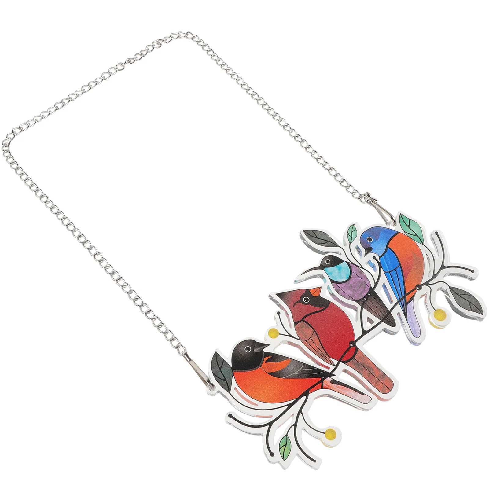 

Bird Ornaments Home Supplies Acrylic Painting Wall Branch Decor Crafts Colorful