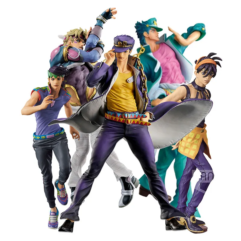 

Spot Оригинальные Bandai Banpresto Jojo Необычные Приключения Золотой ветер Kujo Jotaro King Коллекция украшения фигурки Подарочные игрушки