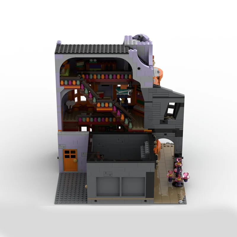 Фото 2258 деталей MOC Модульный конструктор «Визлис» (Wizley's) — модель магазина волшебных товаров, строительные блоки, развивающая игрушка, рождественский подарок, идея для обучения детей, кирпичики №4