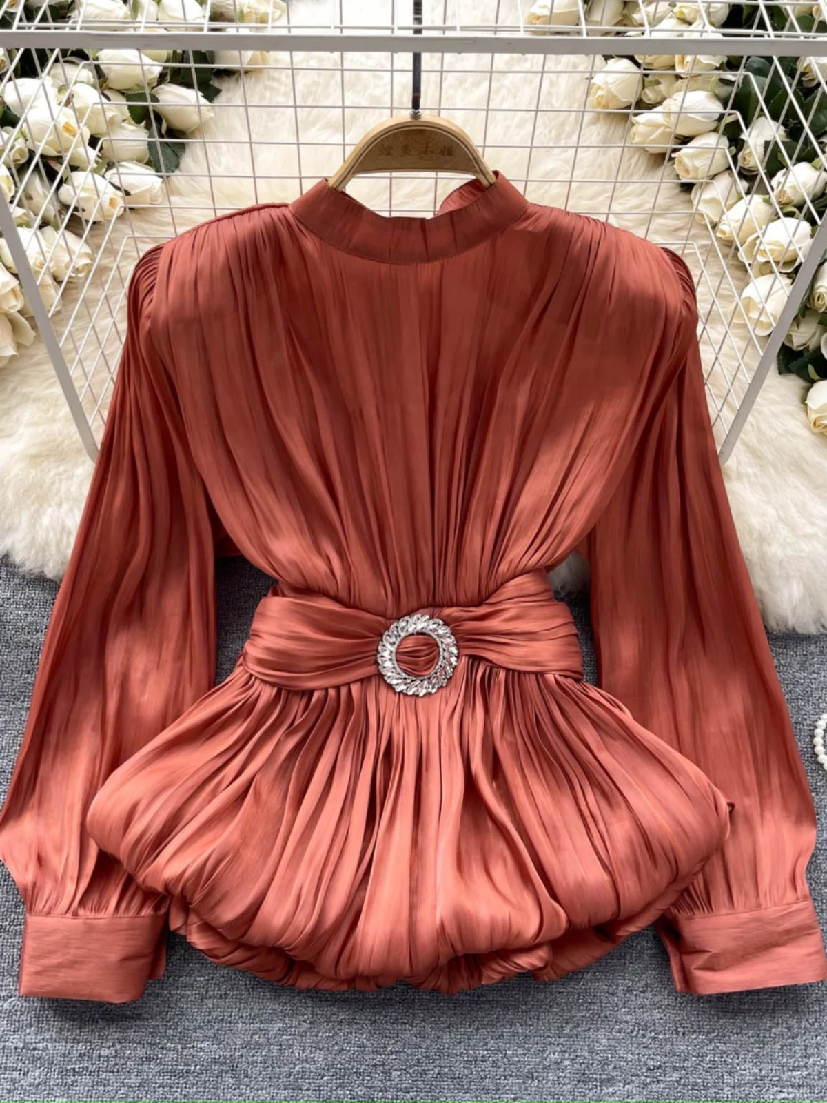 Женская рубашка с длинным рукавом Foamlina новинка 2024 весенне-летняя модная