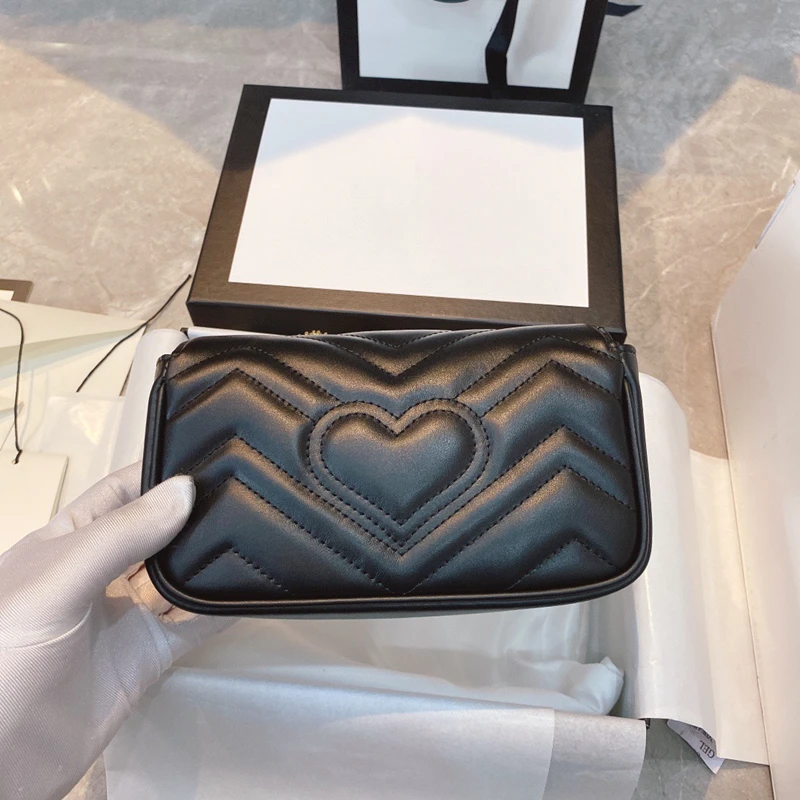 

Top Imported Leather Women Bag Luxury Brand Fashion Classic Designer 1:1 Copy Best Quality Mini Cosmetic Bag Lipsitic Purse 16cm