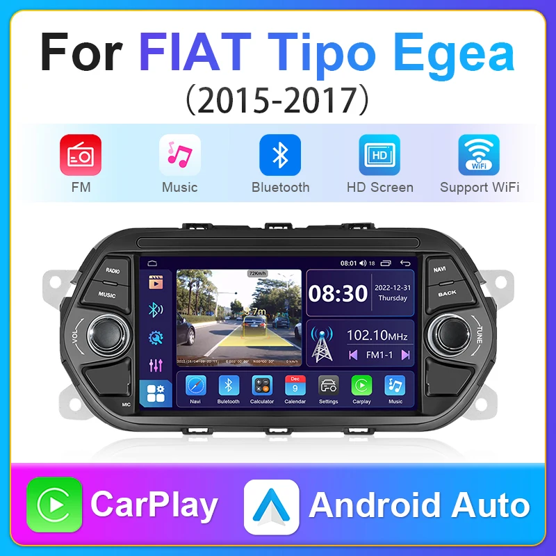 AntNavi Android 10. 4G + WIFI 8 ядер 8 + 128 Гб Carplay + Android Авто DSP GPS BT5.0 для Fiat Tipo Egea 2015-2017 автомобильное радио, медиаплеер