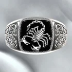 Модные властные мужские серебряные кольца в стиле панк с ядовитым скорпионом, ювелирные изделия для мужчин на годовщину, день рождения, вечеринку