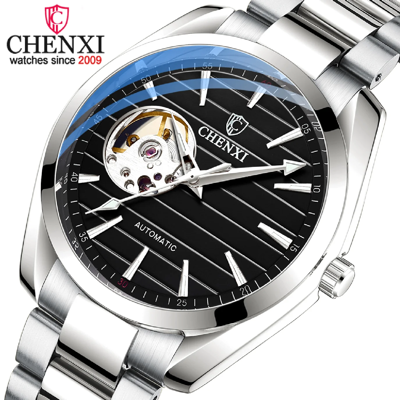 

CHENXI Top Luxury Brand New Men Mechanical Wristwatch Sapphire Glass Automatic Watch Stainless Steel Waterproof Watches Men