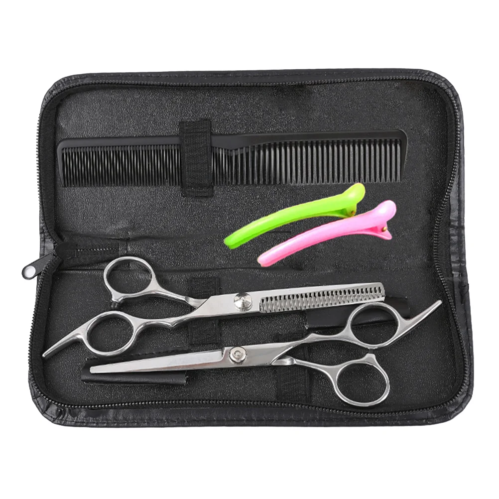 

1 Set Special Tooth Cutting Scissors Set Practical Hair Salon Accessories Barber Scissor Comb Set for Barber Salon Dorm