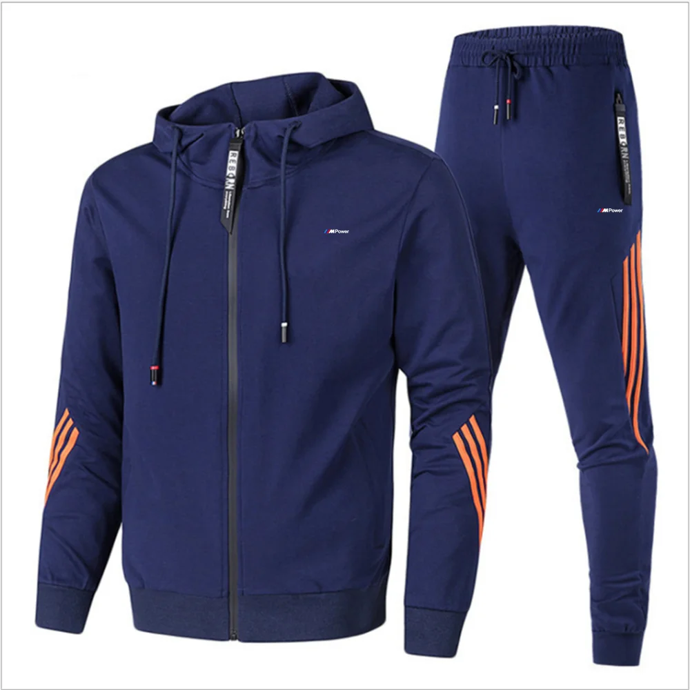 Four seasons, casual outdoor suit, spring and autumn style, polyester jogging jacket, men's hoodie, zippered Hoodie