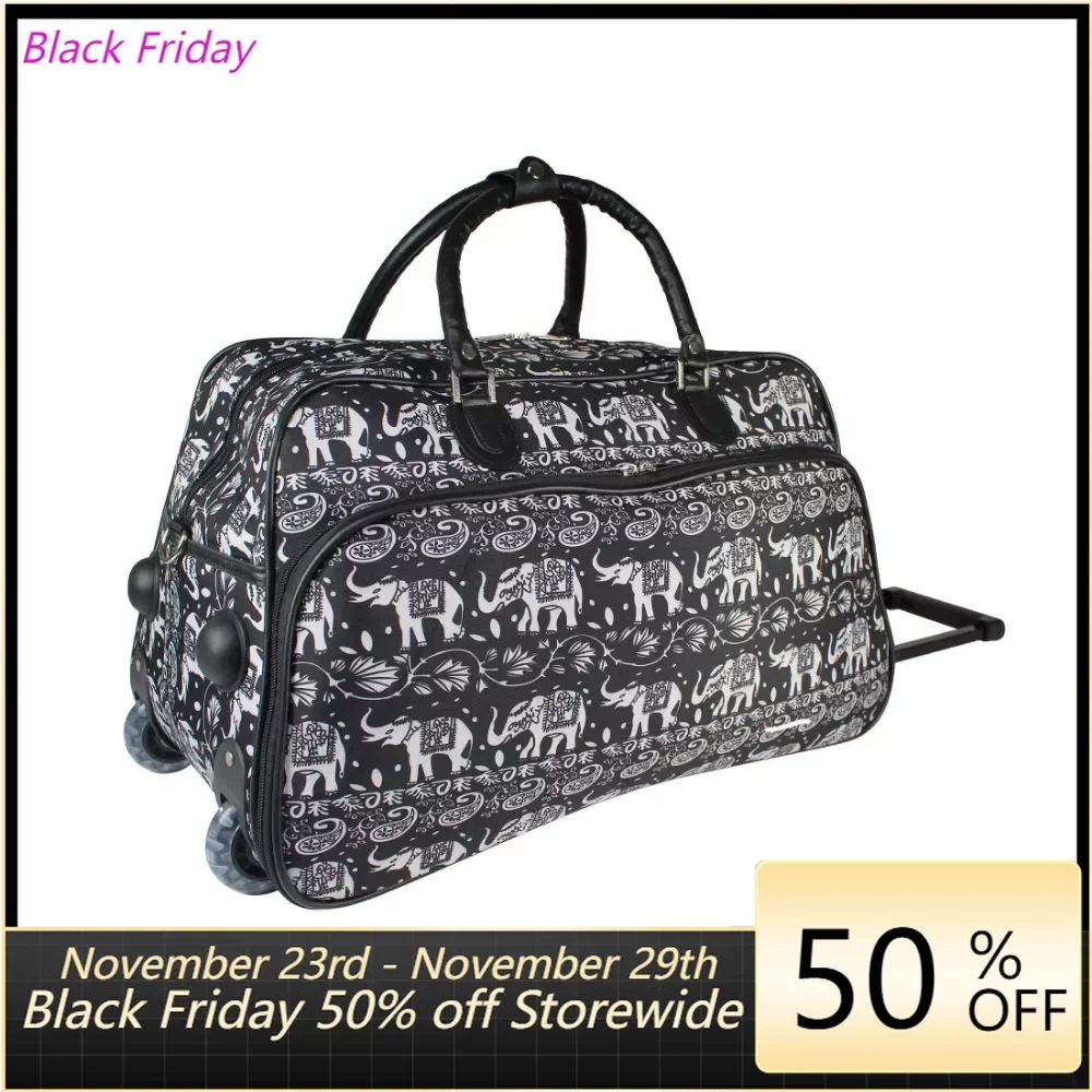 

Animal Prints 21-Inch Carry-On Rolling Duffel Bag Fitness Bag