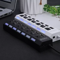 7 ports high speed usb 2 0 hub splitter adapter wonoff switch for laptop hot plug usb device small size the on off switch ac