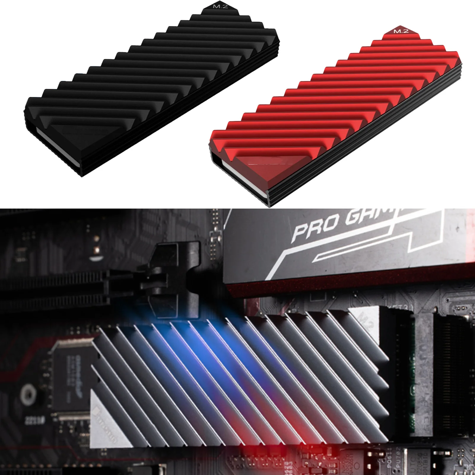 

M.2 2280 NVMe SSD Radiator Heat Sink Cooling Pads Heat Disk Aluminum Heat Sink DissipationThermal Pad for m2 Desktop PC