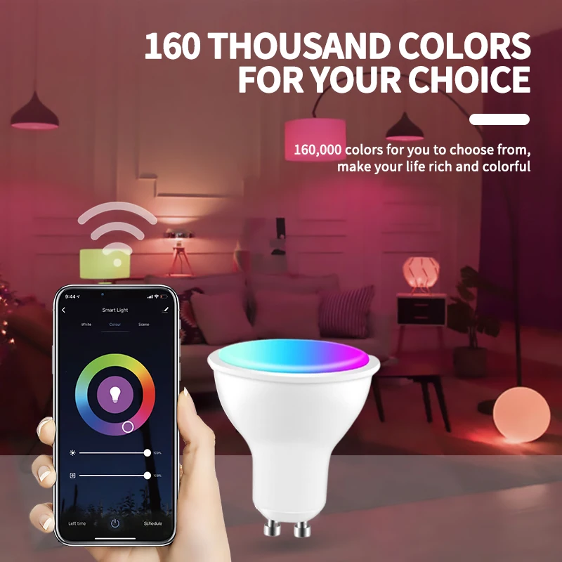 

GU10 Smart LED Light Bulb Tuya WiFi Spotlight Remote Control RGB+CW Lamp Support Alexa Echo And Google Home Voice Control