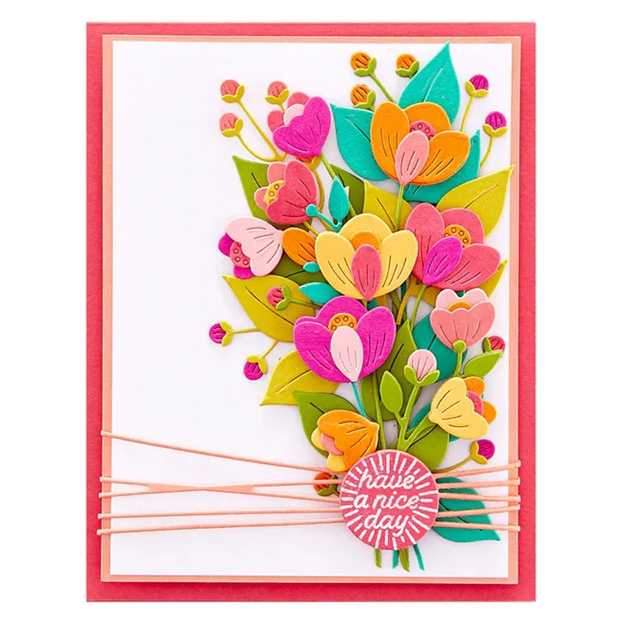 Металлический трафарет для рукоделия пресс-формы цветок листья рамки