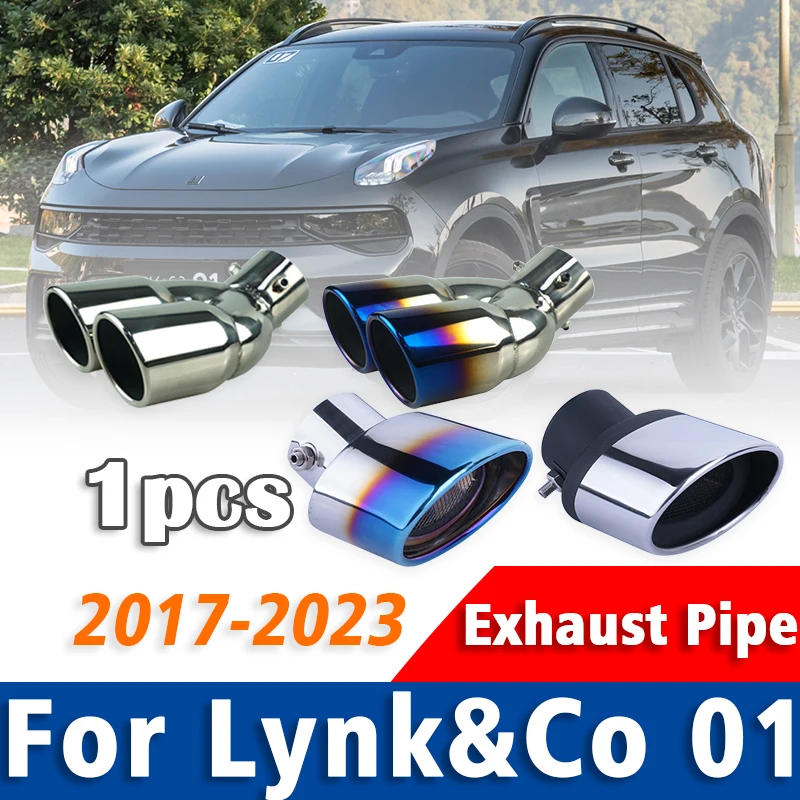 

1Pcs Stainless Steel Exhaust Pipe Muffler For Lynk&Co 01 2017-2023 Tailpipe Muffler Tip Car Rear Tail Throat Auto Accessories