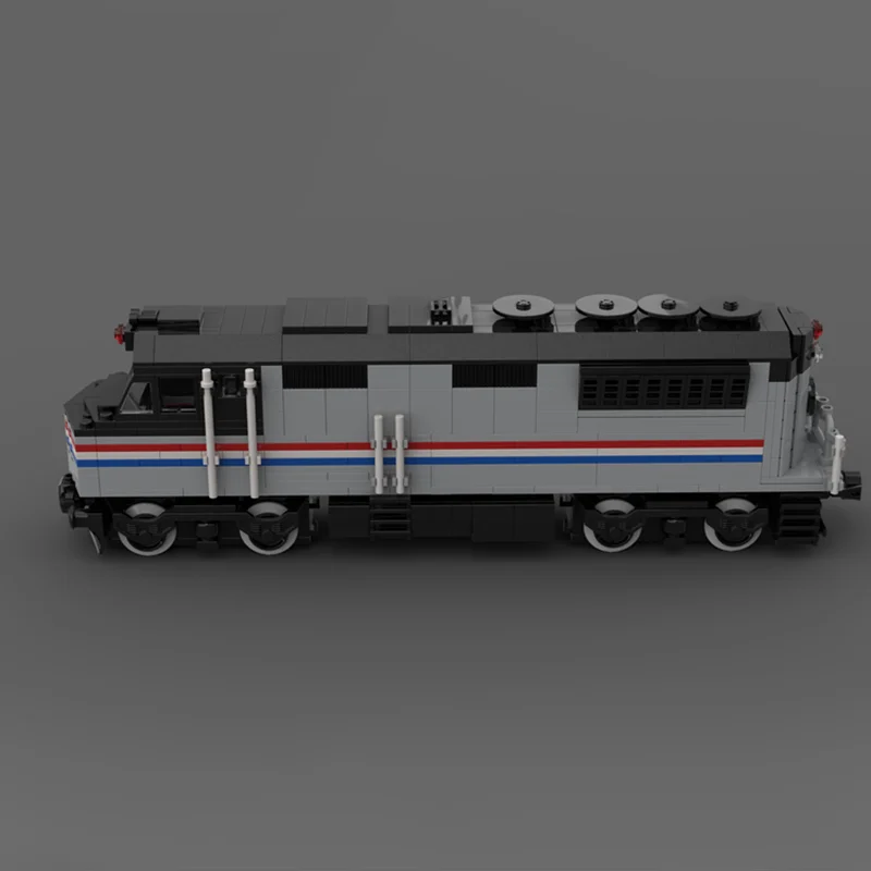 Серия железнодорожных поездов Moc строительные кирпичи EMD F40PH модель поезда