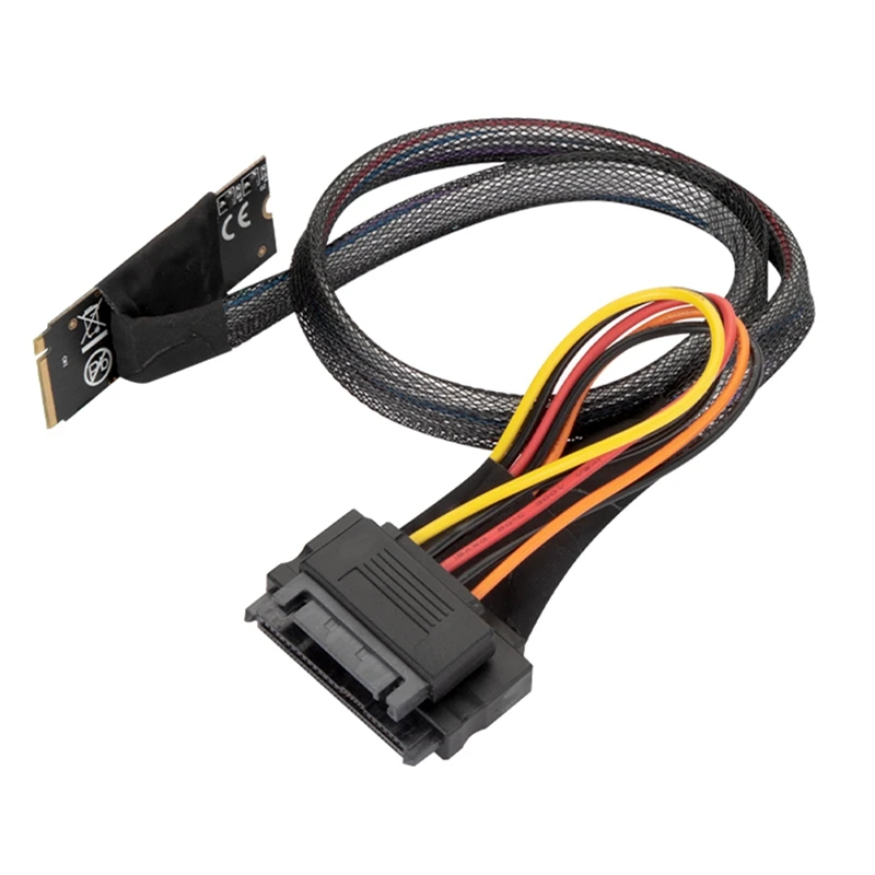 

1Piece Black M.2 M-Key To U.2 SFF-8639 Adapter Cable For 750 P4610 Samsung 983 SFF-8639 Adapter Cable