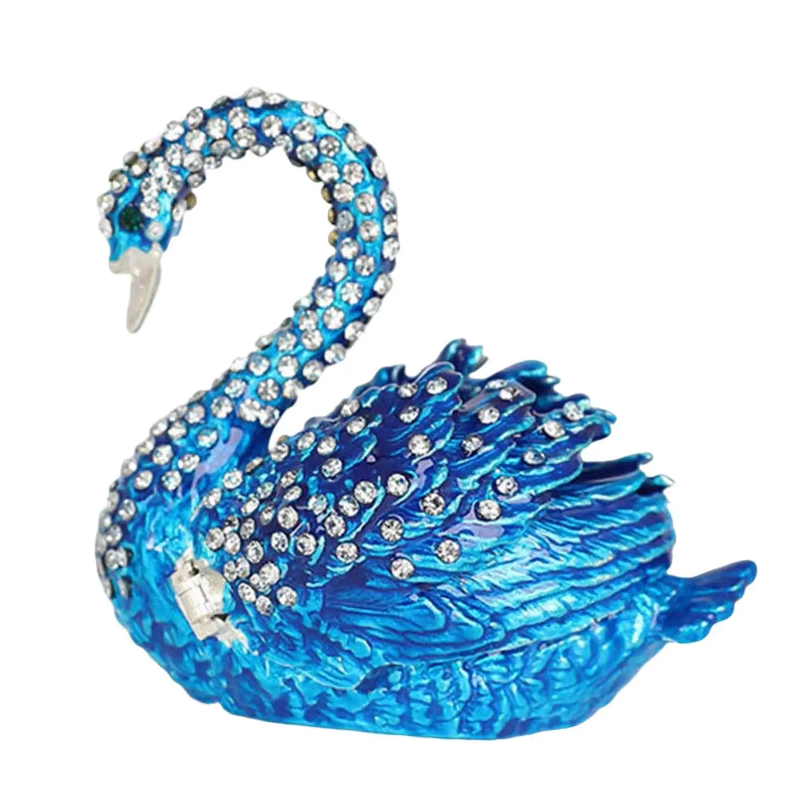 

Swan Animal Jewelry Trinket Box Gift Keepsake Necklaces Earring Storage Box for Vanity Table Dresser Cabinet Book Case Bracelets