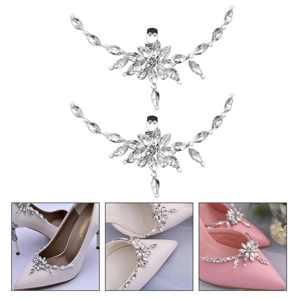 

Removable Shoe Ornament Diamond Shoes Clips Wedding Decorations Bridal Buckles Exquisite