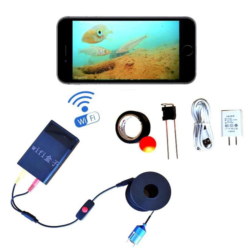 HD Wifi Wireless underwater camera IP67 waterproof visual fishing device For IOS Android APP Supports Video Record and Take - купить по